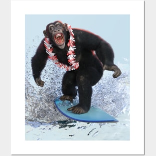 Surf’s Up Chimp Posters and Art